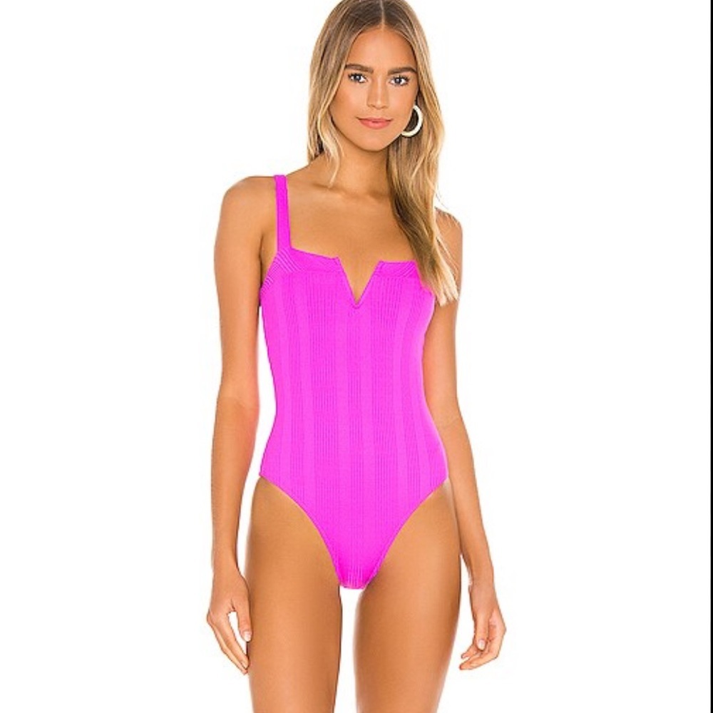 L Space Cha Cha Women’s One Piece Bright Fuschia Swimsuit